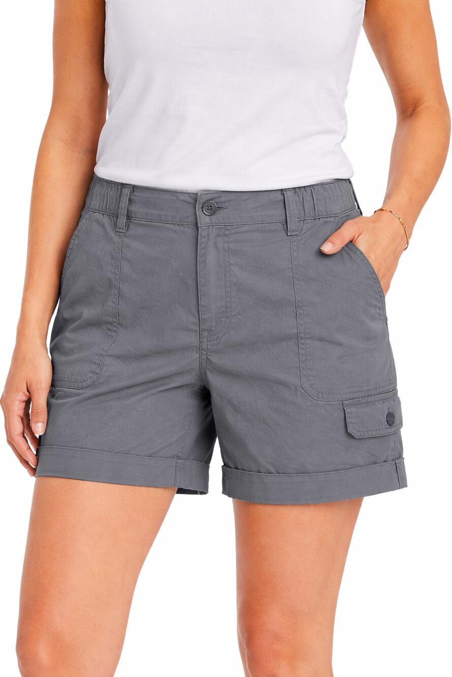 Social Standard Elastic Waist Shorts Men’s Gray Casual Size M/L